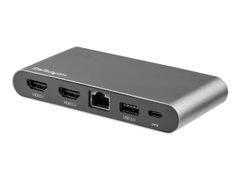 StarTech USB C Dock, 4K Dual Monitor HDMI Display, Mini Laptop Docking Station, 100W Power Delivery Passthrough, GbE, 2-Port USB-A Hub, USB Type-C Multiport Adapter,3.3' Cable, Dual 4K - 4K Mini Laptop Dock (D