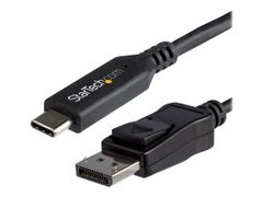 StarTech 6ft/1.8m USB C to Displayport 1.4 Cable Adapter - 4K/5K/8K USB Type C to DP 1.4 Monitor Video Converter Cable - HDR/HBR3/DSC - ekstern videoadapter - svart