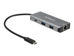 StarTech 3 Port USB C Hub with Gigabit Ethernet RJ45 GbE Port, 2x USB-A, 1x USB-C, SuperSpeed 10Gbps USB 3.1/3.2 Gen 2 Type C Hub Adapter, USB Bus Powered, Aluminum, Works w/TB3 - Windows/macOS/Linux - hub - 3