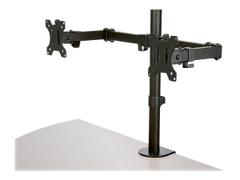 StarTech Desk Mount Dual Monitor Arm, Desk Clamp / Grommet VESA Monitor Mount for up to 32 inch Displays, Ergonomic Articulating Monitor Arm, Height Adjustable/Tilt/Swivel/Rotating - Space-saving Design (ARMDU