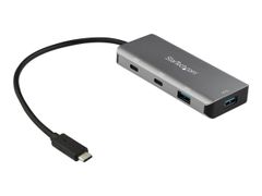 StarTech 4 Port USB C Hub w/ 2x USB A & 2x USB C, SuperSpeed 10Gbps USB Type-C 3.1/3.2 Gen 2 Hub, USB Bus Powered, Portable USB-C to USB Adapter Hub, Aluminum, 9.8" (25cm) Cable - Windows/macOS/Linux - hub - 4