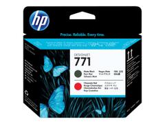 HP 771 - matt svart, kromatisk rød - skriverhode