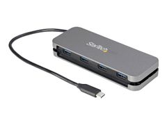StarTech 4 Port USB C Hub - 4x USB-A - 5Gbps USB 3.0 Type-C Hub (USB 3.2/3.1 Gen 1) - Bus Powered - 11" Long Cable w/ Cable Management (HB30CM4AB) - hub - 4 porter