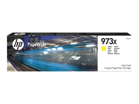HP 973X - Høy ytelse - gul - original - PageWide - blekkpatron - for PageWide Managed MFP P57750, P55250; PageWide Pro 452, 477