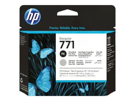 HP 771 - lysegrå, fotosort - skriverhode (CE020A)