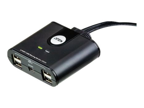 ATEN US224 2-Port USB Peripheral Sharing Device - USB-periferdelesvitsj (US224-AT)