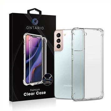 Ontario baksidedeksel for Samsung Galaxy S21+ - PC+TPU, gjennomsiktig (ONTET-SGS21P)