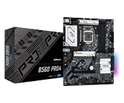 ASRock B560 Pro4, LGA1200, ATX 2.5Gb LAN, 4x DDR4, 3x M.2, 1x PCIe 4.0 x16, 6x SATA3 (90-MXBF10-A0UAYZ)