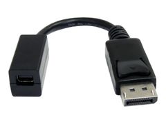 StarTech 6in DisplayPort to Mini DisplayPort Video Cable Adapter - M/F - DP Male to Mini DP Female - Black (DP2MDPMF6IN) - DisplayPort-adapter - 15.2 cm