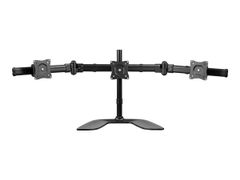 StarTech Triple Monitor Stand for VESA Mount Monitors up to 27" - Steel (ARMBARTRIO2) stativ - justerbar arm - for 3 skjermer - svart