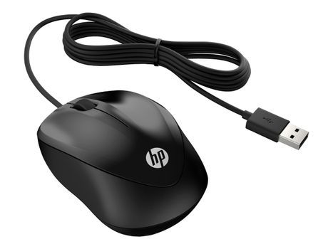 HP 1000 - mus - USB - svart (4QM14AA#ABB)