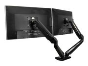 StarTech Desk Mount Dual Monitor Arm - One-Touch Height Adjustment (ARMSLIMDUO) monteringssett - justerbar arm - for LCD-skjerm - svart (ARMSLIMDUO)