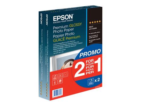 Epson Premium Glossy Photo Paper BOGOF - fotopapir - blank - 40 ark - 100 x 150 mm - 255 g/m² (en pakke 2) (C13S042167)