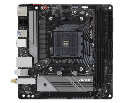 ASRock A520M-ITX/ ac - mITX AM4 Ryzen Max 64GB, 1x M.2, 1x PCIe 3.0 x16, 4x SATA3, 1x USB-C, 6x USB3.0 (90-MXBDG0-A0UAYZ)