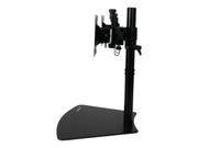 StarTech Dual Monitor Mount - Supports Monitors 12" to 24" - Adjustable - VESA Monitor Stand for Desk - Low Profile Base - Horizontal - Black (ARMBARDUO) stativ - justerbar arm - for LCD-skjerm - svart (ARMBARDUO)