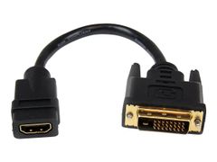 StarTech 8in HDMI to DVI-D Video Cable Adapter - HDMI Female to DVI Male - HDMI to DVI Dongle Adapter Cable (HDDVIFM8IN) - video adapter - HDMI / DVI - 20.32 cm