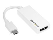 StarTech USB C to HDMI Adapter - 4K 30Hz - USB 3.1 Type-C to HDMI Adapter - USB-C to HDMI Dongle - Monitor Adapter - White (CDP2HDW) - ekstern videoadapter - hvit (CDP2HDW)