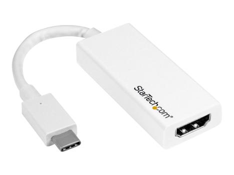 StarTech USB C to HDMI Adapter - 4K 30Hz - USB 3.1 Type-C to HDMI Adapter - USB-C to HDMI Dongle - Monitor Adapter - White (CDP2HDW) - ekstern videoadapter - hvit (CDP2HDW)