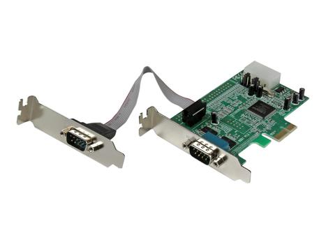 StarTech 2 Port Low Profile Native RS232 PCI Express Serial Card with 16550 UART - PCIe RS232 - PCI-E Serial Card (PEX2S553LP) - seriell adapter - PCIe - RS-232 x 2 (PEX2S553LP)
