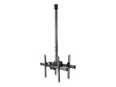 StarTech Dual TV Ceiling Mount, Back-to-Back Heavy Duty Hanging Dual Screen Mount with Adjustable Telescopic 3.5' to 5' Pole, Tilt/Swivel/Rotate, VESA Bracket for 32”-75" Displays - Ceiling TV Bracket (FPCEILB