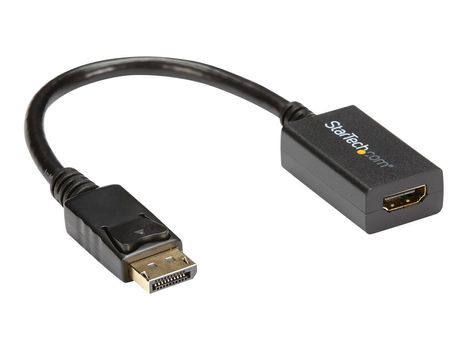 StarTech DisplayPort to HDMI Adapter - 1920x1200 - HDMI Video Converter - Latching DP Connector - Monitor to HDMI Adapter (DP2HDMI2) - Video adapter - DisplayPort / HDMI - DisplayPort (hann) til HDMI (hunn) (DP2HDMI2)