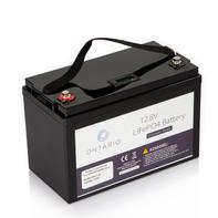 Ontario 12.8V 100Ah LifePO4 lithium-batteri (ikke blåtann)