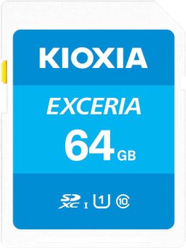 Kioxia EXCERIA - flashminnekort - 64 GB - SDXC UHS-I (LNEX1L064GG4)