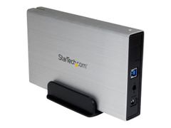 StarTech 3.5in Silver Aluminum USB 3.0 External SATA III SSD / HDD Enclosure with UASP - Portable USB 3 3.5" SATA Hard Drive Enclosure (S3510SMU33) - drevkabinett - SATA 6Gb/s - USB 3.0