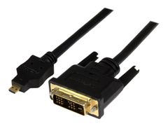 StarTech 1m Micro HDMI to DVI-D Cable - M/M - Video cable - HDMI / DVI - DVI-D (M) to micro HDMI (M) - 3.3 ft - shielded - black - HDDDVIMM1M - adapterkabel - HDMI / DVI - 1 m