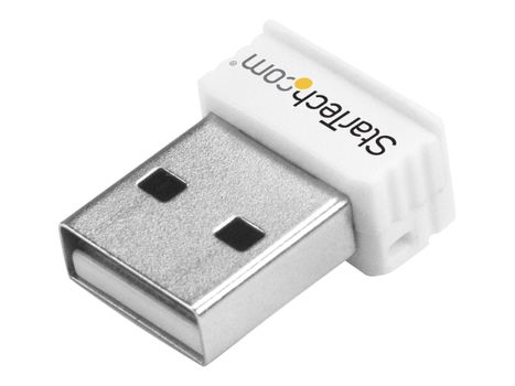 StarTech USB 150Mbps Mini Wireless N Network Adapter - 802.11n/g 1T1R USB WiFi Adapter - White USB Wireless Adapter - Wireless NIC (USB150WN1X1W) - nettverksadapter - USB 2.0
