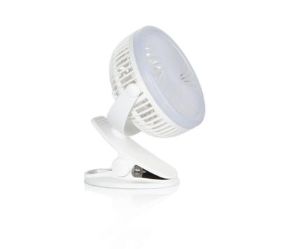 Ontario oppladbar vifte med LED-lys (ONT-GM80107)