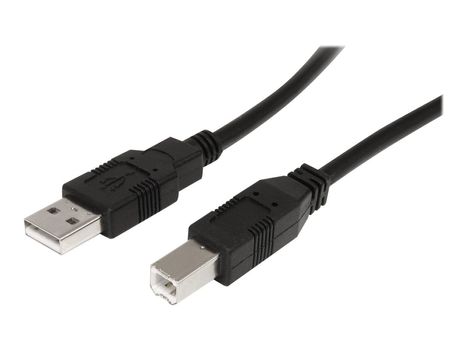 StarTech 9 m / 30 ft Active USB A to B Cable - M/M - Black USB 2.0 A to B Cord - Printer Cable - Extension USB Cable (USB2HAB30AC) - USB-kabel - 9.15 m (USB2HAB30AC)