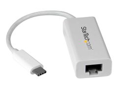 StarTech USB C to Gigabit Ethernet Adapter - White - USB 3.1 to RJ45 LAN Network Adapter - USB Type C to Ethernet (US1GC30W) - nettverksadapter - USB-C - Gigabit Ethernet