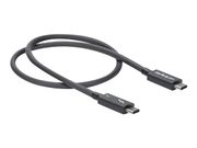 StarTech 40Gbps Thunderbolt 3 Cable - 1.6ft/ 0.5m - Black - 5k 60Hz/4k 60Hz - Certified TB3 USB-C Charger Cord w/ 100W Power Delivery (TBLT34MM50CM) - Thunderbolt-kabel - USB-C (hann) til USB-C (hann) - Thunder (TBLT34MM50CM)