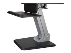 StarTech Height Adjustable Standing Desk Converter - Sit Stand Desk with One-finger Adjustment - Ergonomic Desk (ARMSTS) monteringssett - for LCD-skjerm / tastatur / mus / bærbar - svart, sølv