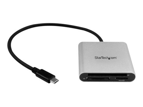 StarTech USB 3.0 Flash Memory Multi-Card Reader and Writer with USB-C - Kortleser (CF I, CF II, MMC, SD, microSD, SDHC, microSDHC,  SDXC, microSDXC) - USB 3.0 (FCREADU3C)