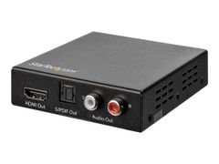 StarTech HDMI Audio Extractor - 4K 60Hz - HDMI Audio De-embedder - HDR - Toslink Optical Audio - Dual RCA Audio - HDMI Audio (HD202A) - HDMI-lydsignalutskiller