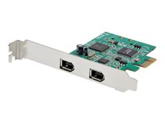 StarTech 2 Port 1394a PCI Express FireWire Card - PCIe FireWire Adapter - FireWire-adapter - PCIe - FireWire x 2 - TAA-samsvar