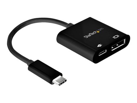 StarTech USB C to DisplayPort Adapter with Power Delivery, 8K 60Hz/4K 120Hz USB Type C to DP 1.4 Monitor Video Converter w/60W PD Pass-Through Charging, HBR3, Thunderbolt 3 Compatible - USB-C Male to DP Female (CDP2DP14UCPB)