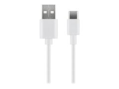 MicroConnect USB3.1 C -  USB2.0 2M Charging and Sync cable Max.3A 28+24AWG CU, OD 4.5MM White