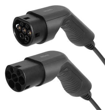 Deltaco e-Charge ladekabel T2-T2 1-Fas 16A 5m (EV-1205)