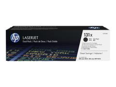 HP 131x - 2-pack - svart - original - LaserJet - tonerpatron (CF210XD)