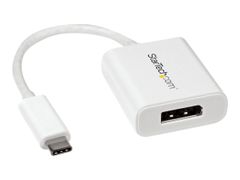 StarTech USB C to DisplayPort Adapter - 4K 60Hz - White - USB 3.1 Type-C to DisplayPort Adapter - USB C Video Adapter (CDP2DPW) - ekstern videoadapter - hvit