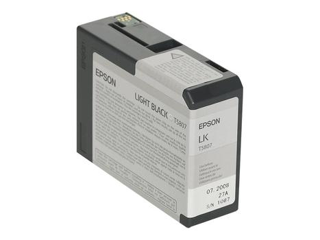 Epson T580 - lys svart - original - blekkpatron (C13T580700)