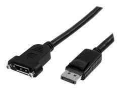 StarTech 3 ft / 91 cm 20 pin DP DisplayPort Extension Panel Mount Cable - DisplayPort to DisplayPort - Male to Female (DPPNLFM3PW) - DisplayPort-kabel - 91 cm