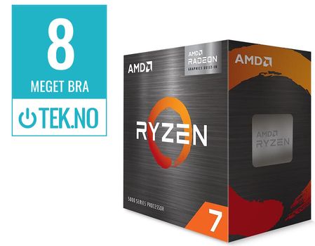 AMD Ryzen 7 5700G, 3.8GHz-4.6GHz 8 kjerner, 16 tråder, AM4, PCIe 3.0, 16MB cache, 65W, boxed