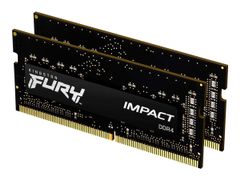 Kingston FURY Impact - DDR4 - sett - 16 GB: 2 x 8 GB - SO DIMM 260-pin - 2666 MHz / PC4-21300 - ikke-bufret