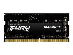 Kingston FURY Impact - DDR4 - sett - 32 GB: 2 x 16 GB - SO DIMM 260-pin - 2666 MHz / PC4-21300 - ikke-bufret