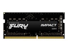 Kingston FURY Impact - DDR4 - sett - 32 GB: 2 x 16 GB - SO DIMM 260-pin - 3200 MHz / PC4-25600 - ikke-bufret