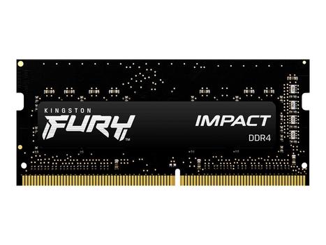 Kingston FURY Impact - DDR4 - sett - 32 GB: 2 x 16 GB - SO DIMM 260-pin - 3200 MHz / PC4-25600 - ikke-bufret (KF432S20IBK2/32)